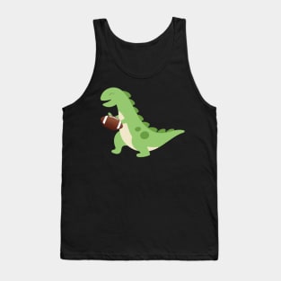 Dinosaur playing football Tank Top